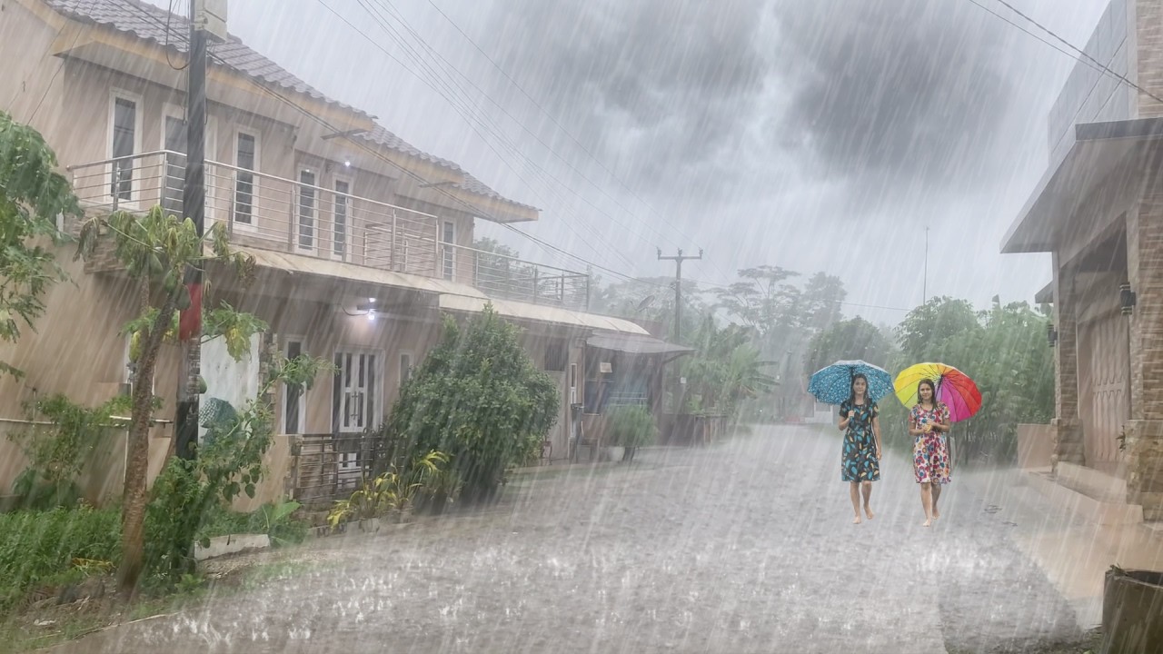 SUPER CRAZY RAIN ! THE MOST EXTREME MONSTER HURRICANE HIT RED SOIL VILLAGE LIFE IN ASIA 🥶