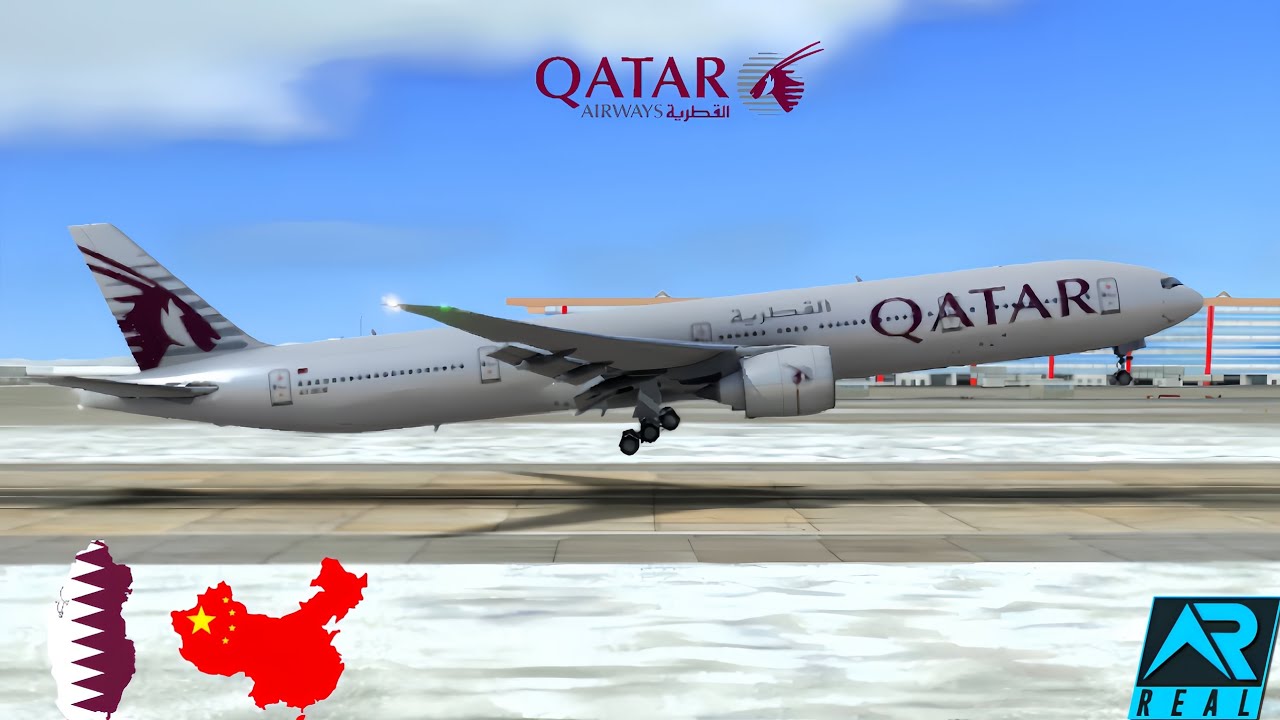 RFS Doha to Beijing |  Qatar Airways boeng 777 300ER 