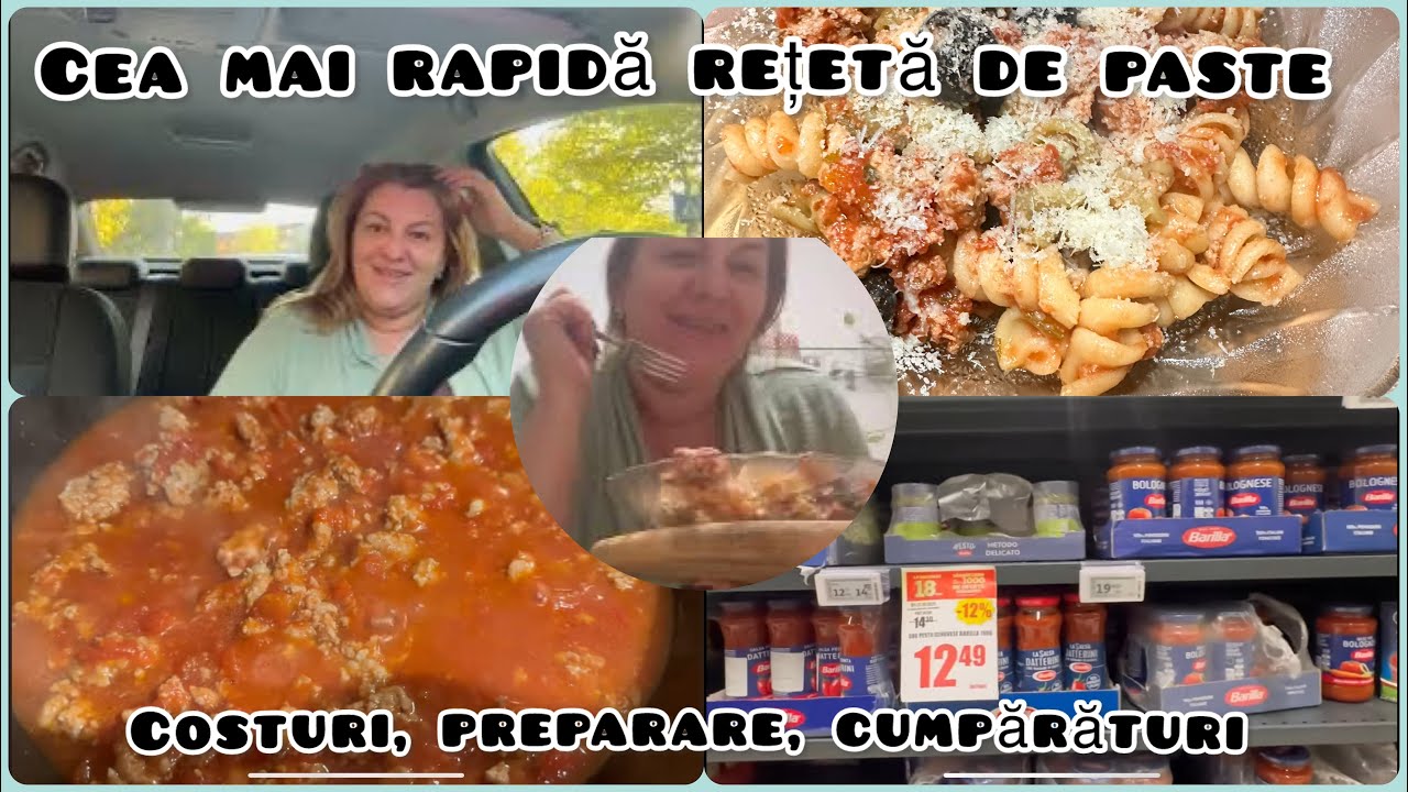 Rețetă rapidă. Facem cumpărături și gătim paste. Cat costa și cat durează?