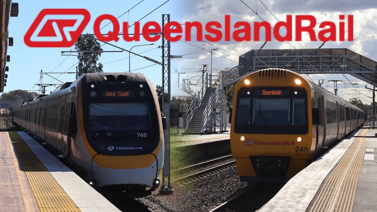 Queensland Rail Trains on the Beenleigh and Gold Coast Lines.