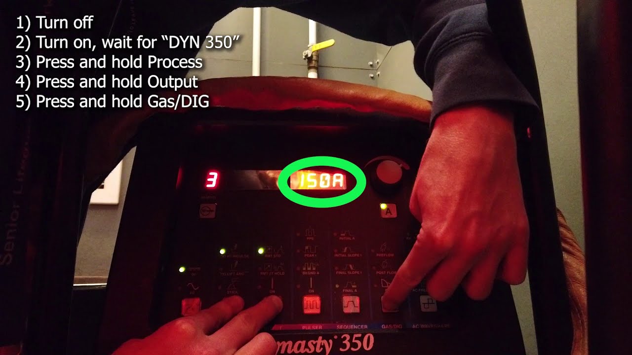 How to reset your Miller Dynasty 350 and 280DX GTAW, TIG Welder to as new DIY