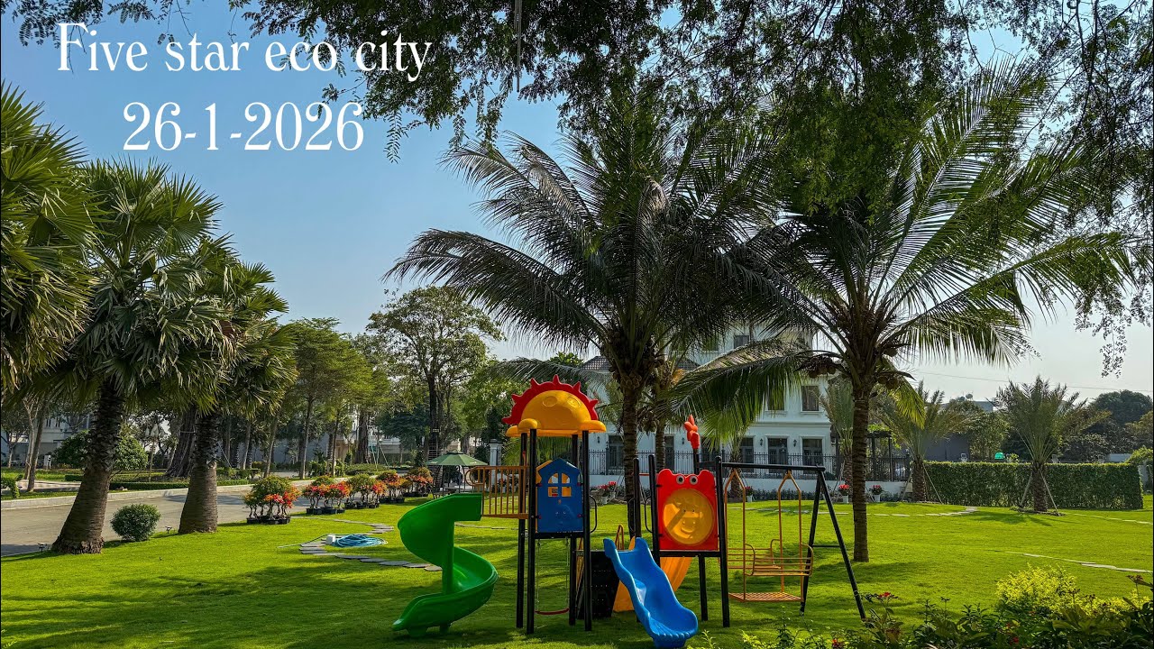 Buổi sáng  FIVE STAR ECO CITY -  khu đô thị vệ tinh an ninh sinh thái không khí trong lành 