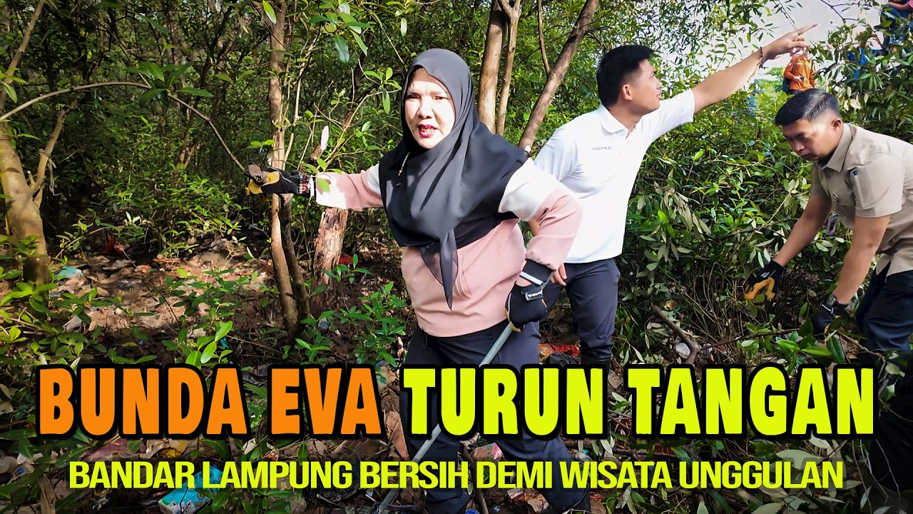 BUNDA EVA TURUN TANGAN! Bersih-Bersih Pantai Pulau Pasaran Demi Kota Bandar Lampung yang Lebih Indah
