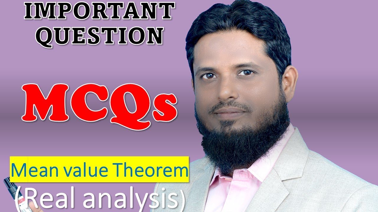 MCQ 22 Mean value theorem (MVT) important questions #calculus #real_analysis #jharkhand_pgt _math