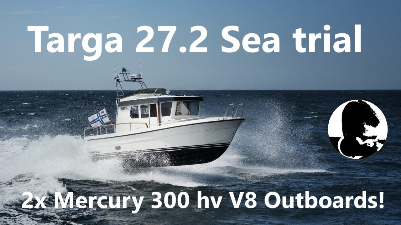 Targa 27.2 Sea trial with Twin 300 HP V8 Mercury Outboards