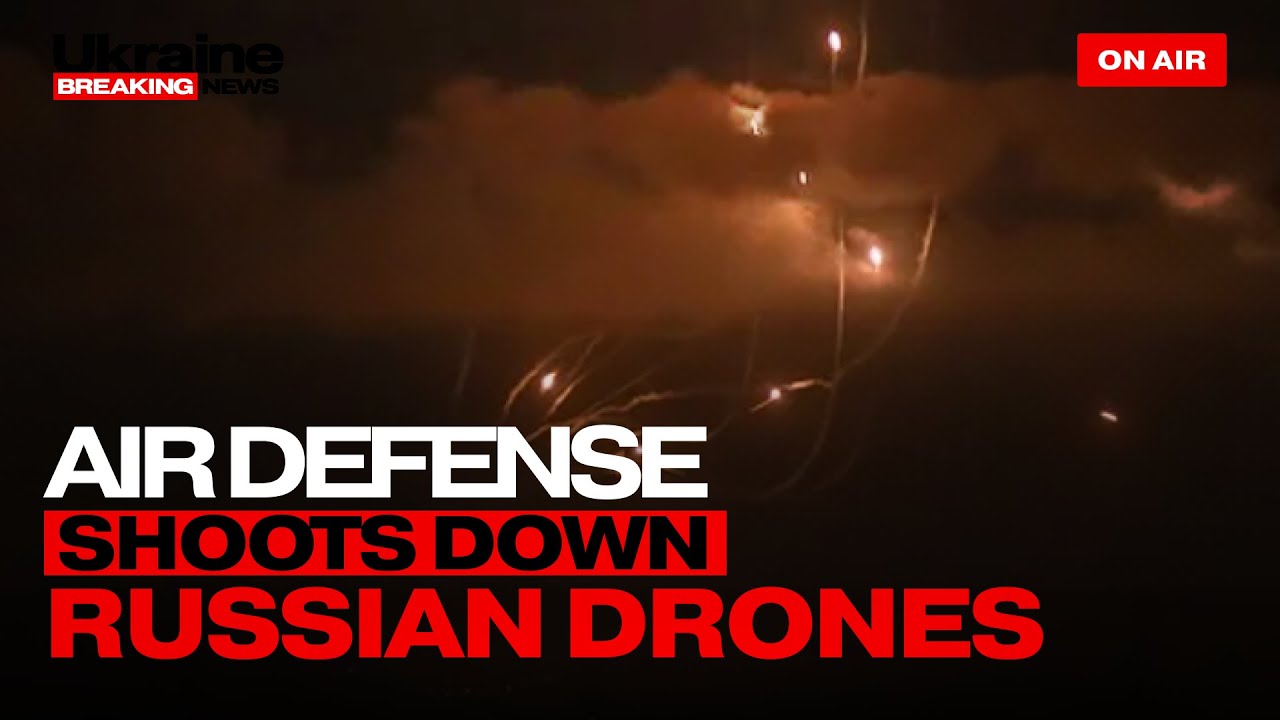 ⚡️Air defense in Kyiv shoots down Russian drones during a nighttime attack on the city