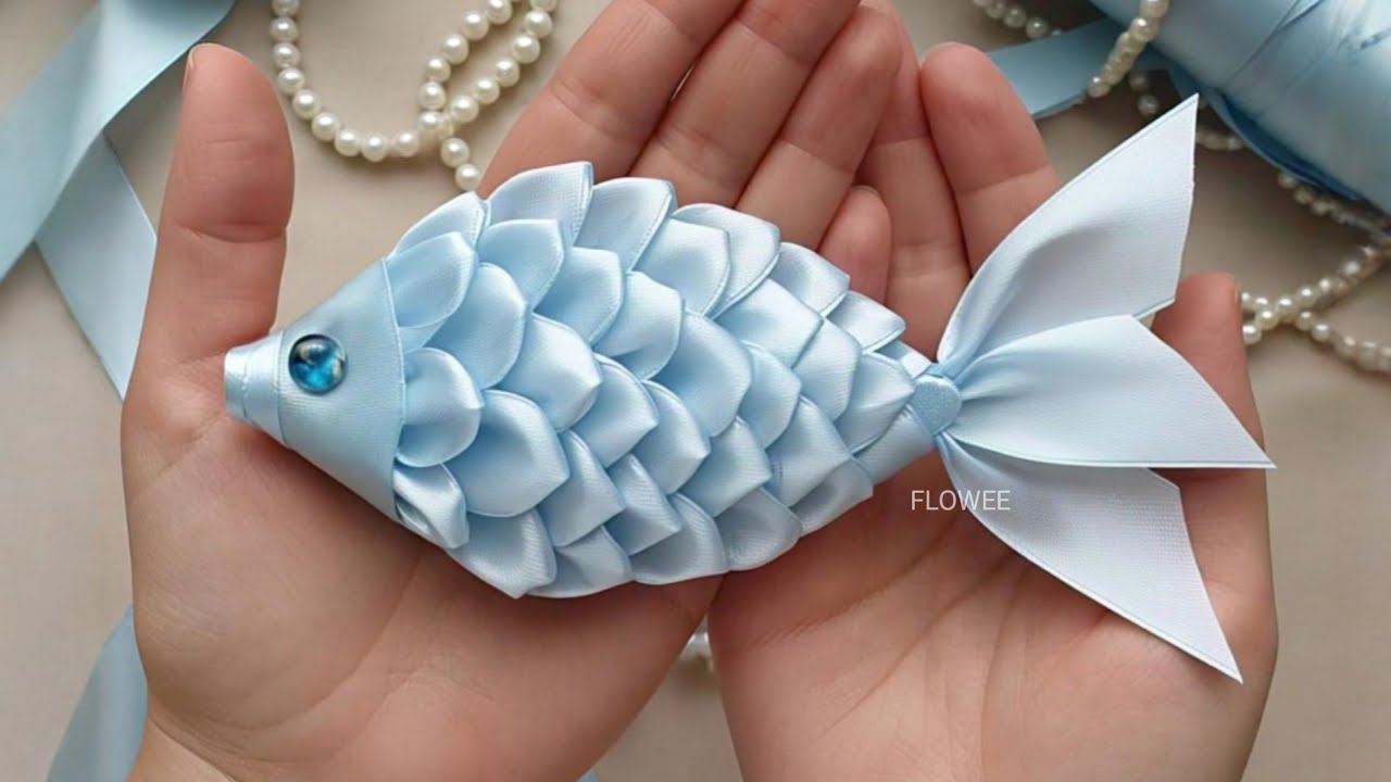 I Made This Adorable Fish from Just Ribbons! You Won't Believe How Easy It Is 🐟✨