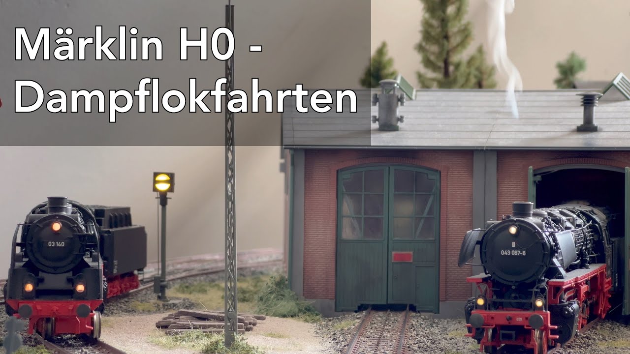 Dampflok-Betrieb Märklin H0 - Modelleisenbahn Modulanlage