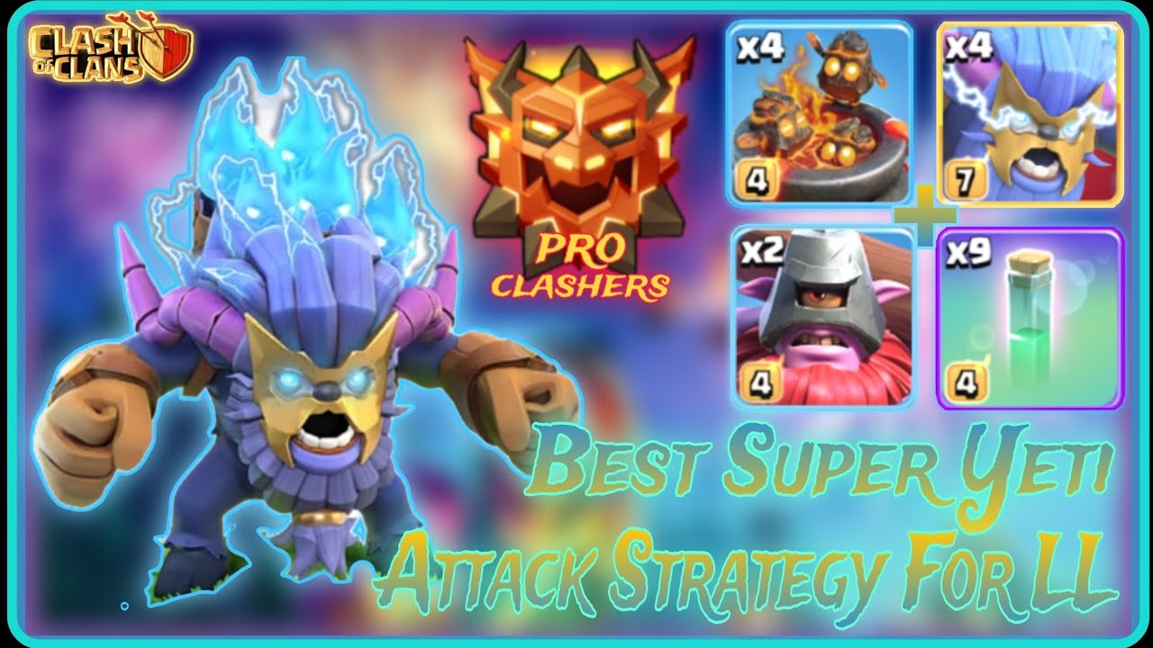 Best Super Yeti Attack Strategy For Ranked Legend Mode. Super Yeti+Furnace+RC Charge+Thrower Combo.👇