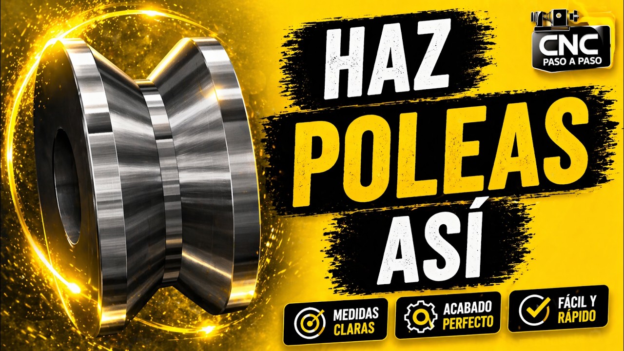 Programacion Fanuc: Programar y Mecanizar Poleas en Torno CNC