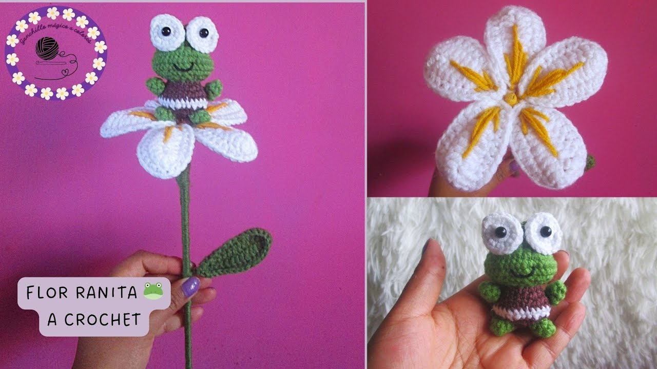 Flor Ranita Amigurumi 🐸🌼#amigurumis #crochet #ganchillo