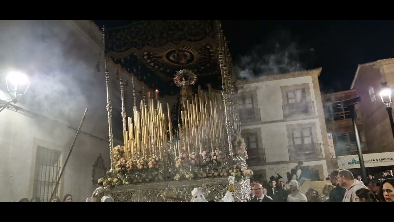 Virgen de los Dolores por la Plaza de la Iglesia de La Carolina, Jaén 2025