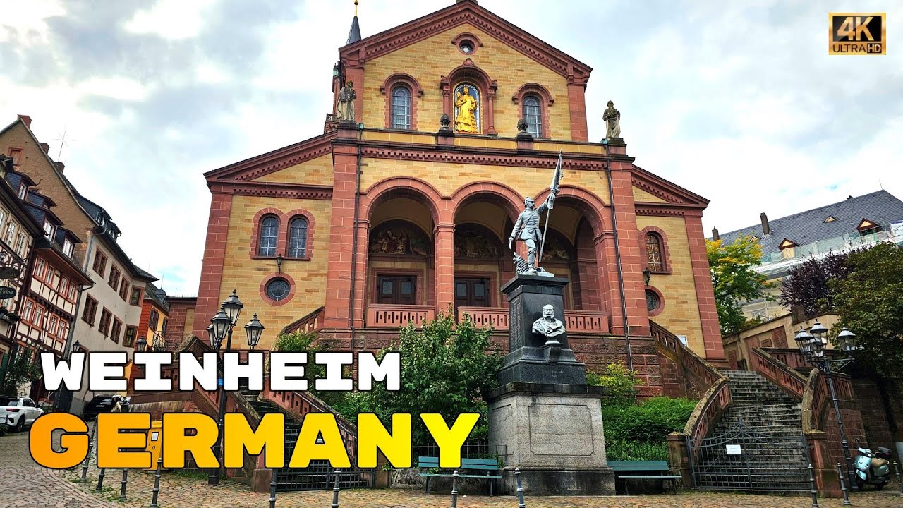 Weinheim Old Town WalkThrough: Timeless Streets and Stunning Sights | Weinheim, Germany | 4K