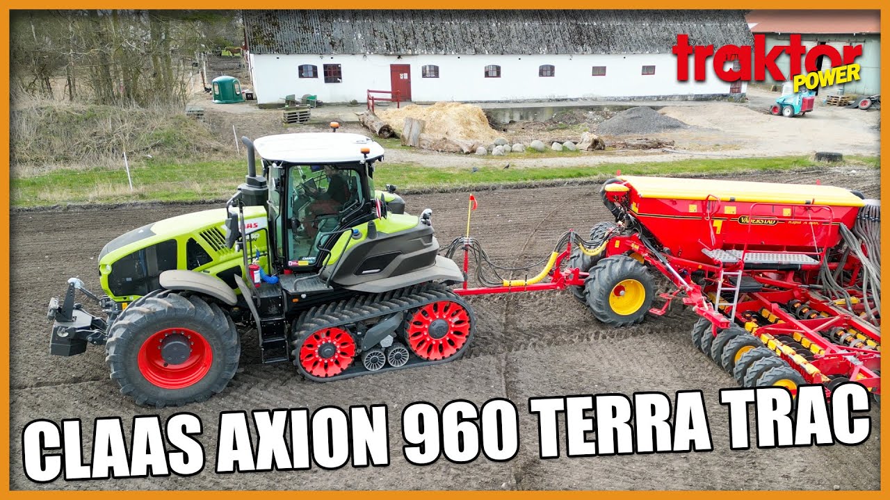 S&aring;dd med halvbandaren - Claas Axion 960 Terra Trac