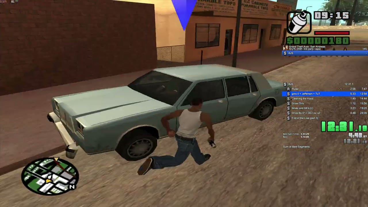 GTA SA - Any% in 1:19:11