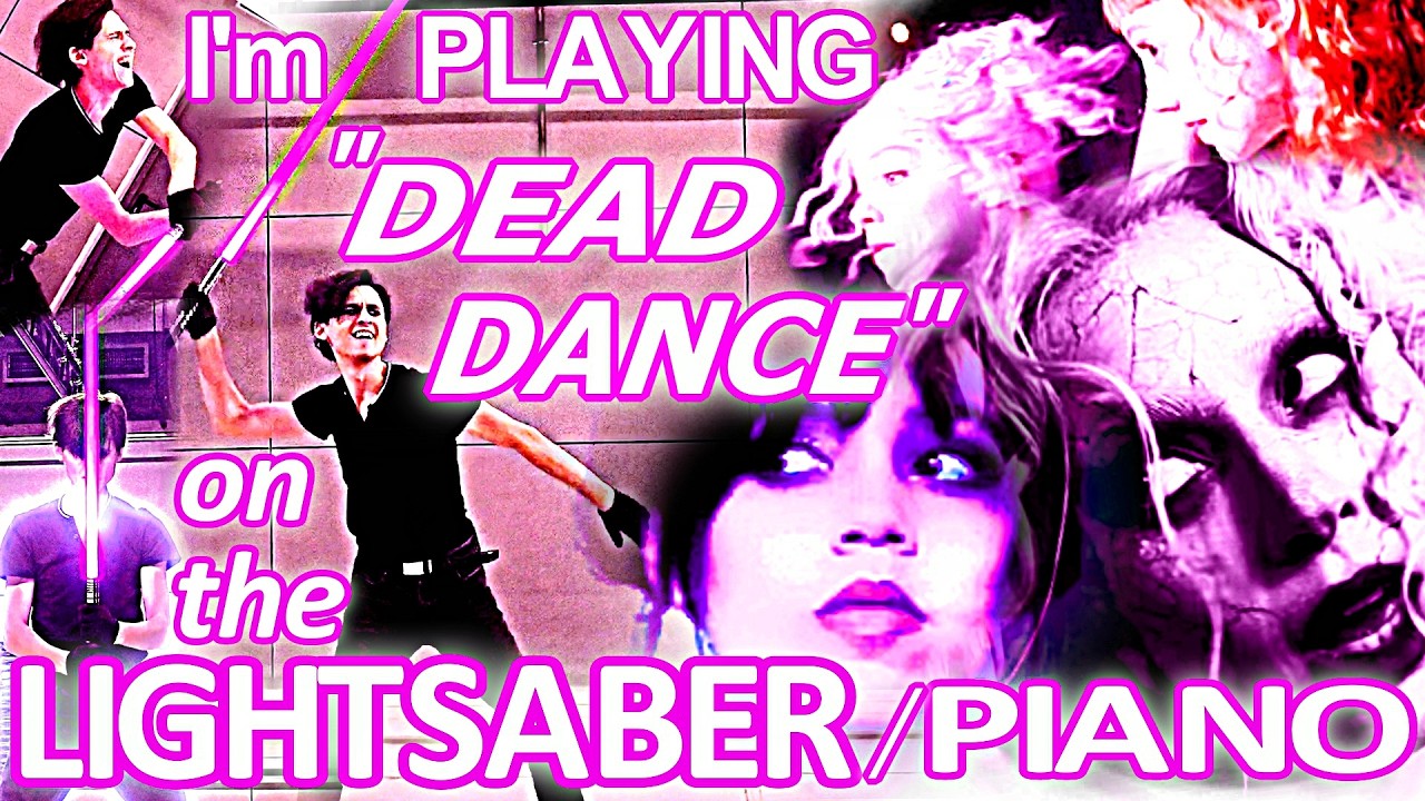 LADY GAGA'S DEAD DANCE Playing on the LIGHTSABER/Piano by Jedi, Wednesday Addams, Enid/Agnes Dance