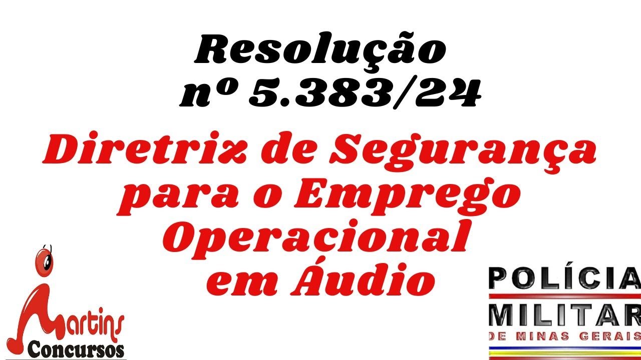 ✅Diretriz Gest&atilde;o do Desempenho Operacional PMMG 2025  em &Aacute;udio❗️