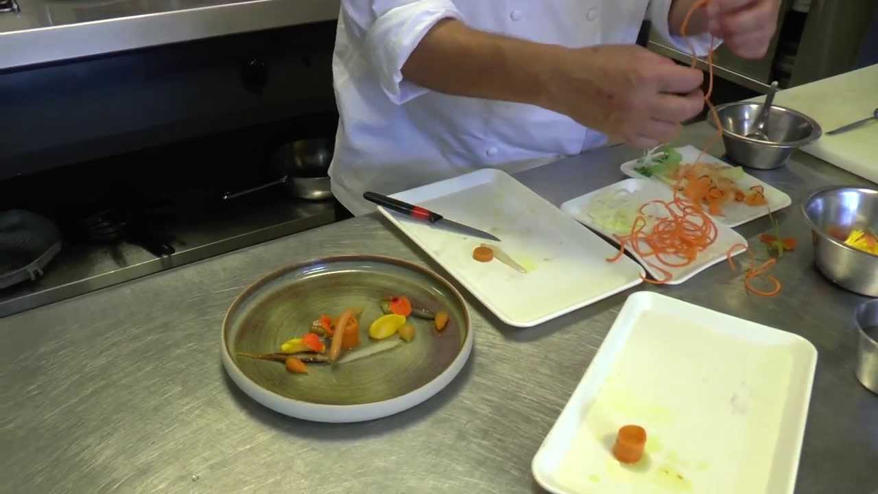 Jacob Jan Boerma prepares langoustine at De Leest in The Netherlands