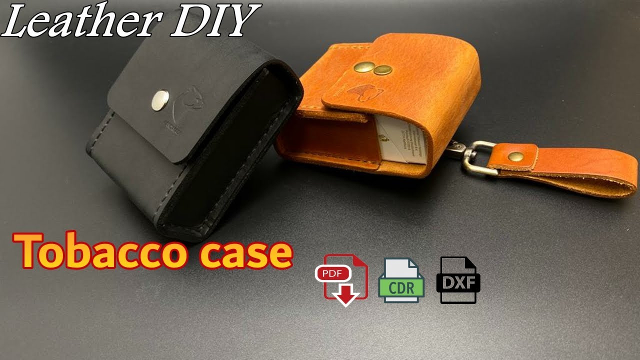 Cigarette Box Pattern PDF for Leather DIY  - Tobacco Case - DXF / CDR for Laser cutting