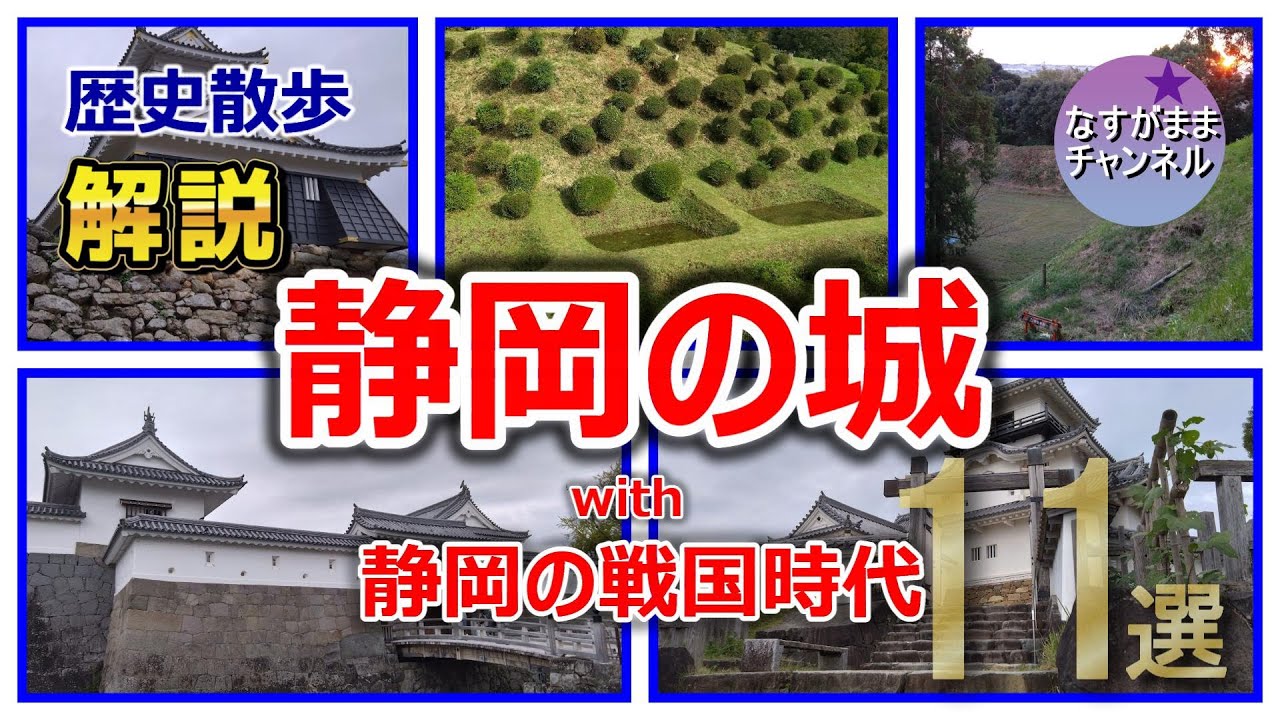歴史散歩　静岡県の城　駿府城・山中城・掛川城・高天神城・興国寺城・浜松城・諏訪原城・韮山城・二俣城・横須賀城・田中城を解説