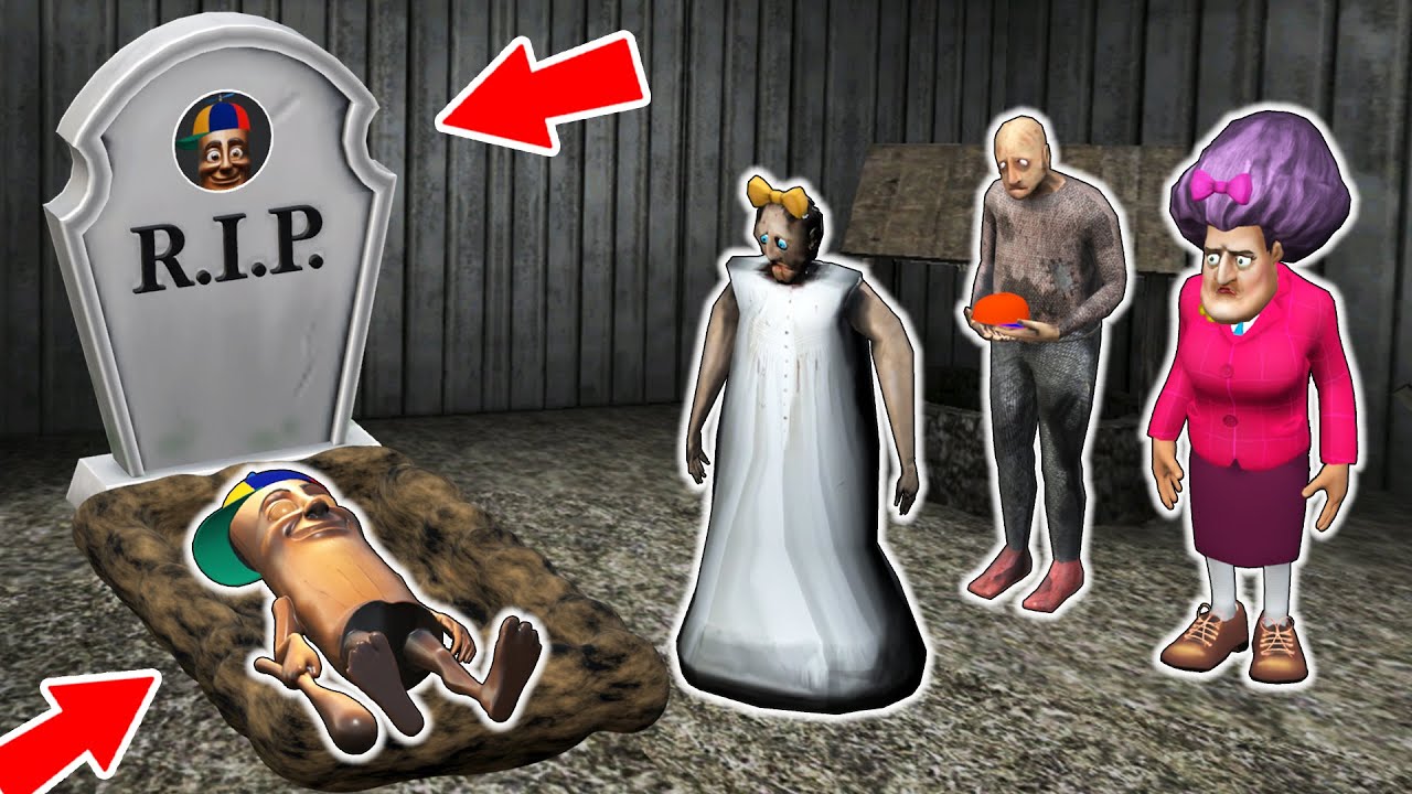 Granny vs Tung Tung Sahur vs Scary Teacher vs R.I.P. - funny horror animation (p.220)