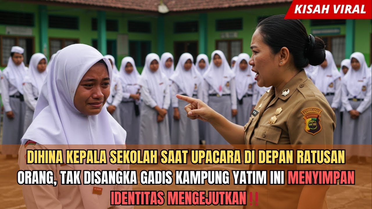 DIHINA KEPALA SEKOLAH SAAT UPACARA DI DEPAN RATUSAN ORANG, TAK DISANGKA GADIS KAMPUNG YATIM ...