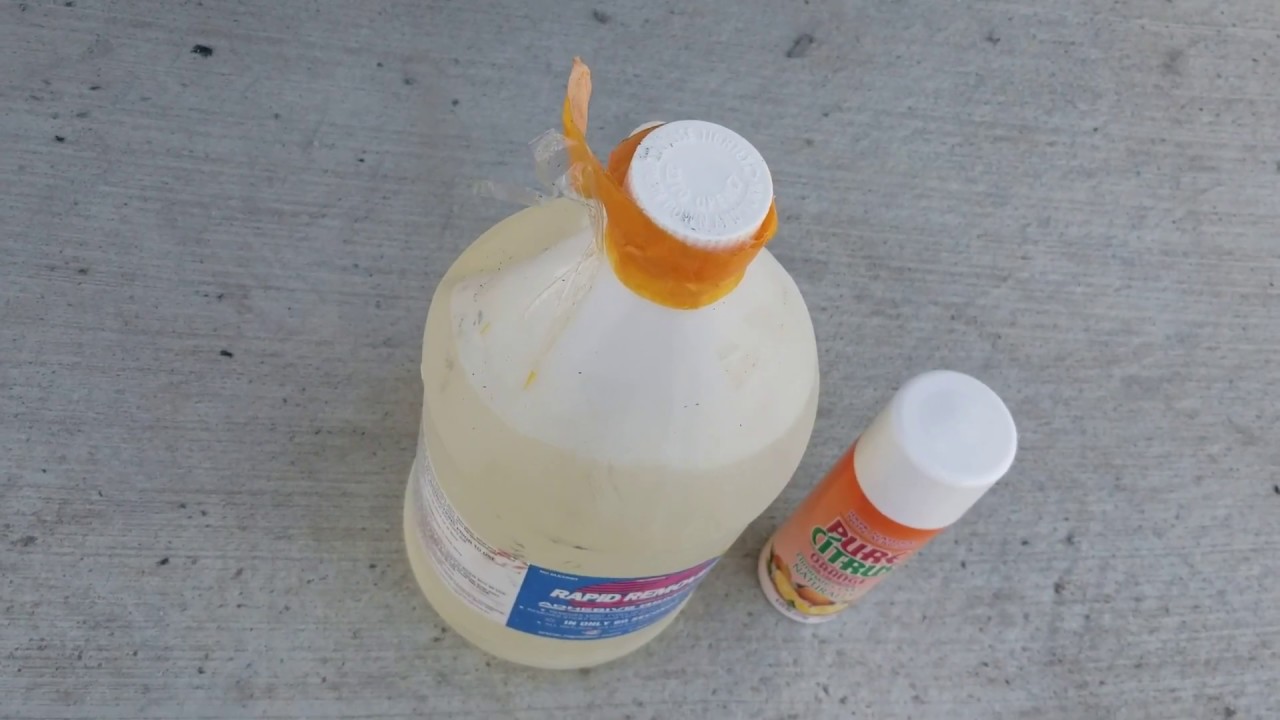 Средство для удаления винилового клея. Сравните средство Rapid Remover с Citrus.