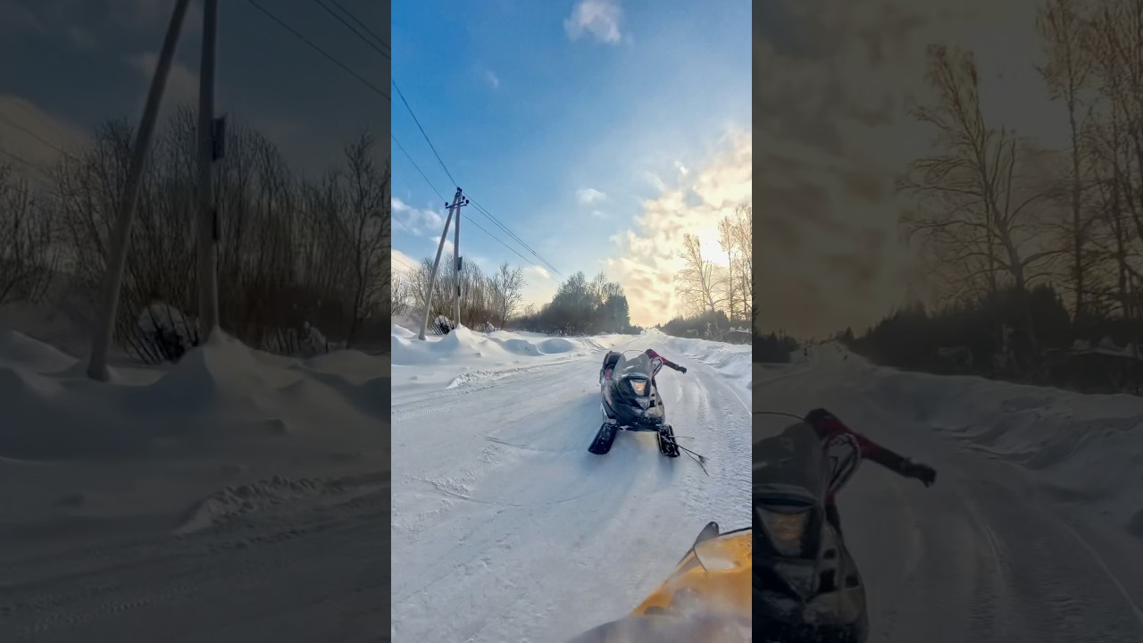 Ока против снегохода😅 #aodes #stels #snow #brp