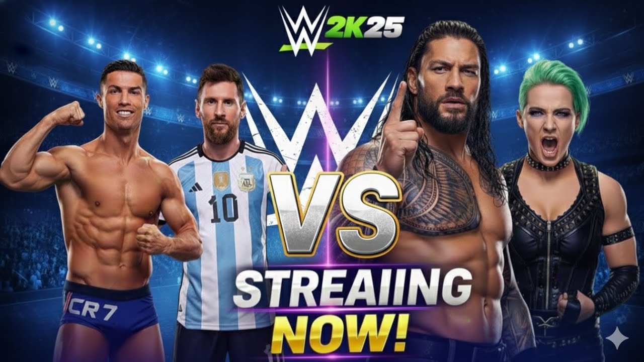 🔥 WWE 2K25 LIVE 🔥 | #wwe2k25 #romanreigns #ronaldo #messi #wwe #wrestling #shorts  #shortsfeed