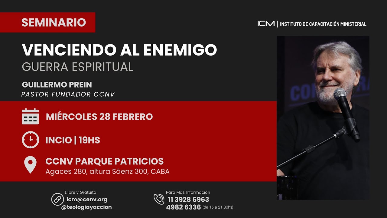 SEMINARIO VENCIENDO AL ENEMIGO | Guillermo Prein | En Vivo