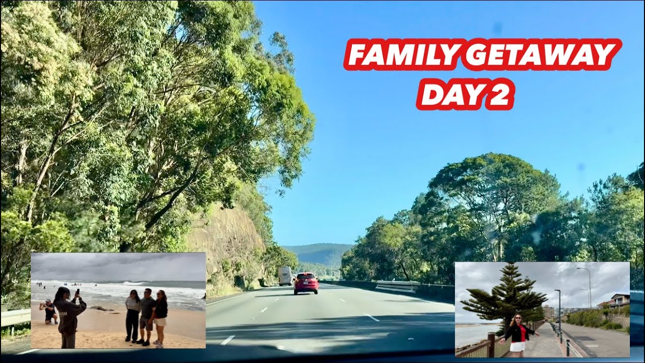 FAMILY GETAWAY Day 2 | Long drive going to Queensland | We stop over at beaches  &  House tour