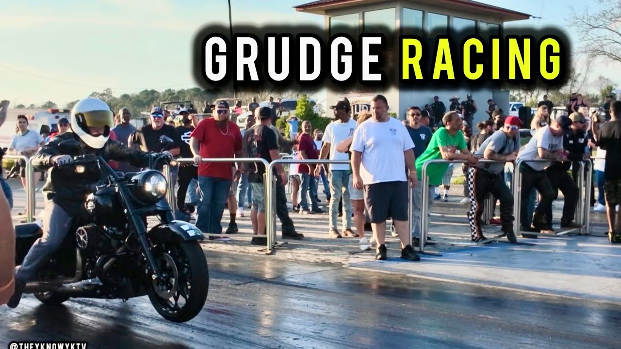 WORLDS FASTEST HARLEY’S GRUDGE RACE AT THE DRAGSTRIP “hogs gone wild” GEORGIA