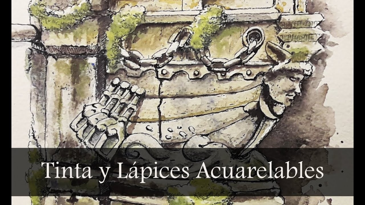 Ilustración en Tinta y Lápices Acuarelables