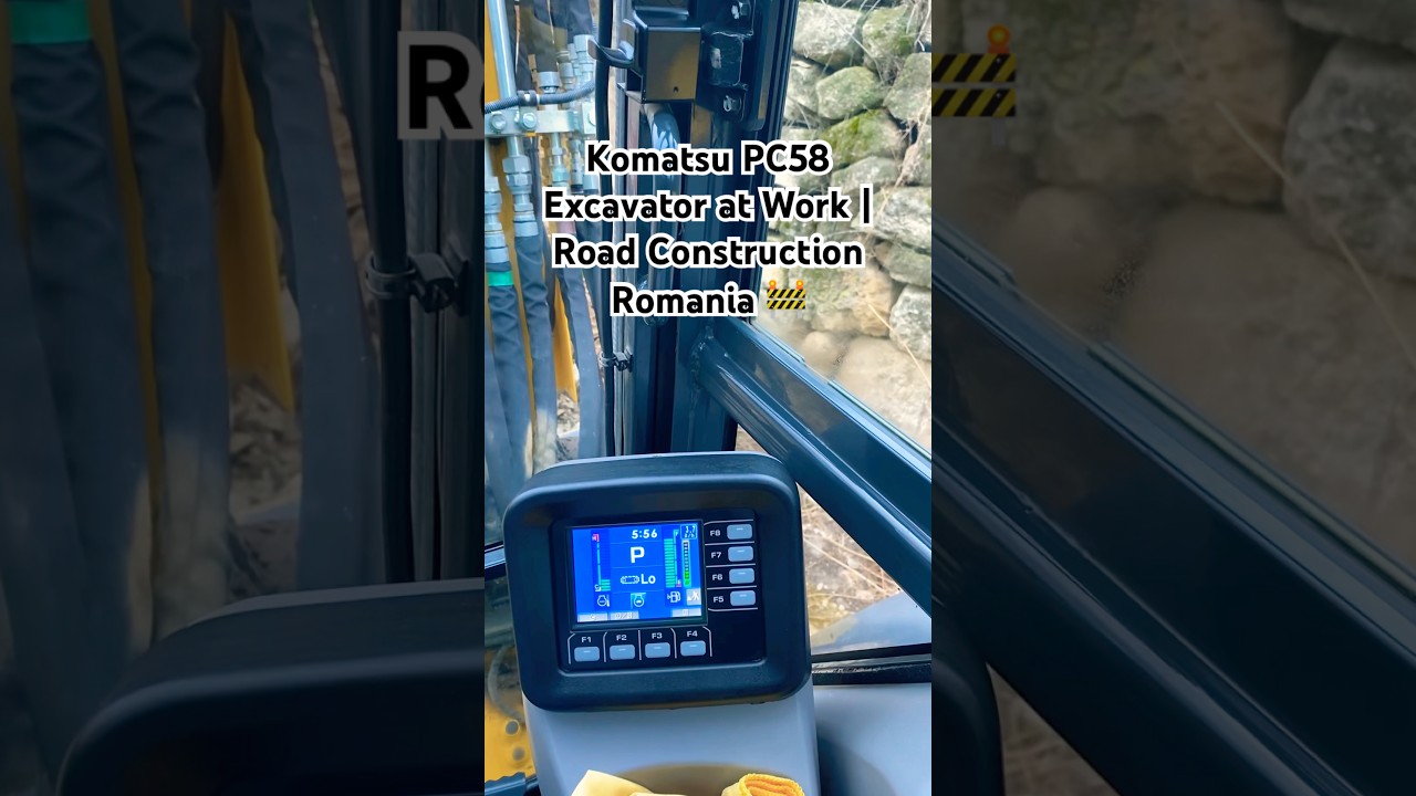 Komatsu PC58 Excavator at Work | Road Construction Romania 🚧