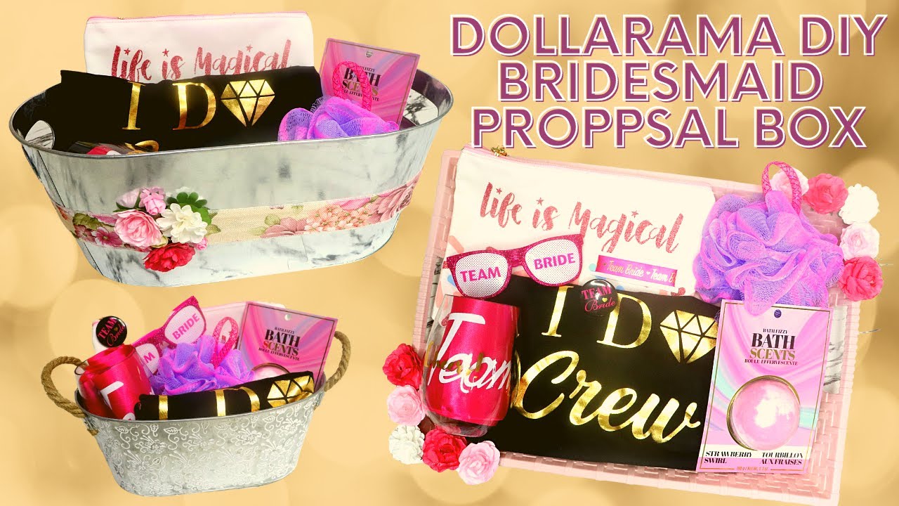 Bridesmaid Proposal Box on a Budget- Dollarama DIY - Quick, Easy & Affordable Bridal Party Proposal