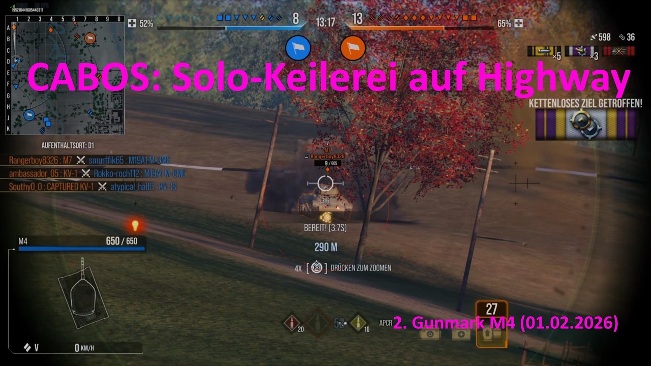 CABOS: Solo-Keilerei auf Highway (im M4 zur 2. Gunmark)