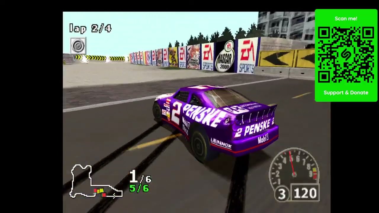 Nascar Rumble ( PS1 ) Second Livestream  - Team Mode - Championship Mode