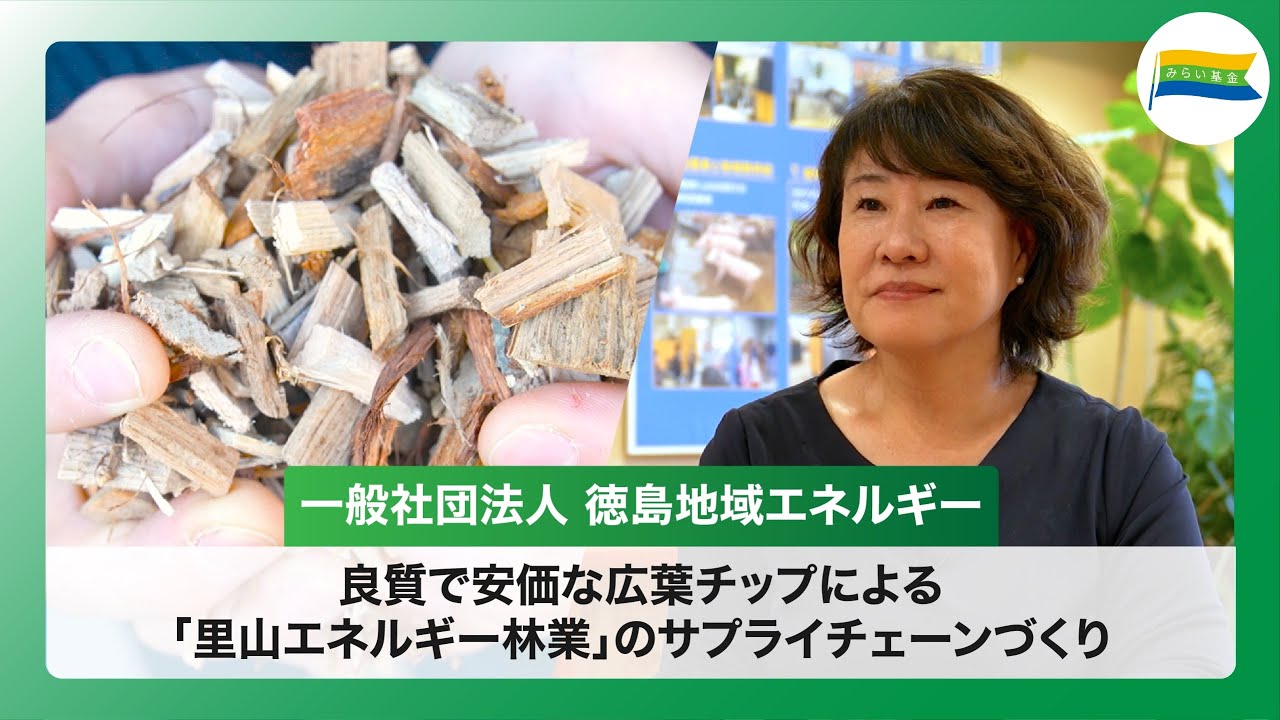 一般社団法人 徳島地域エネルギー 良質で安価な広葉チップによる「里山エネルギー林業」のサプライチェーンづくり