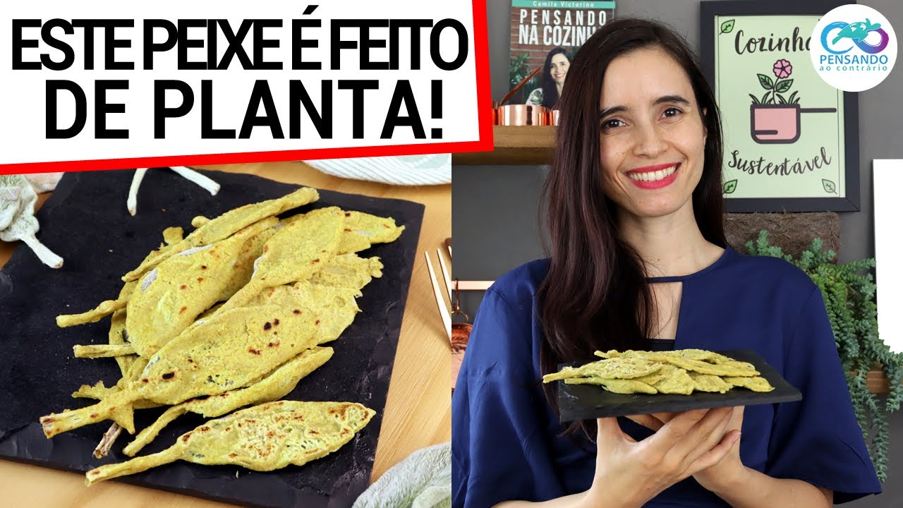 ESTA PLANTA TEM GOSTO DE PEIXE E EU FIZ PEIXE VEGANO EMPANADO COM ELA (MASSA FÁCIL SEM TRIGO)