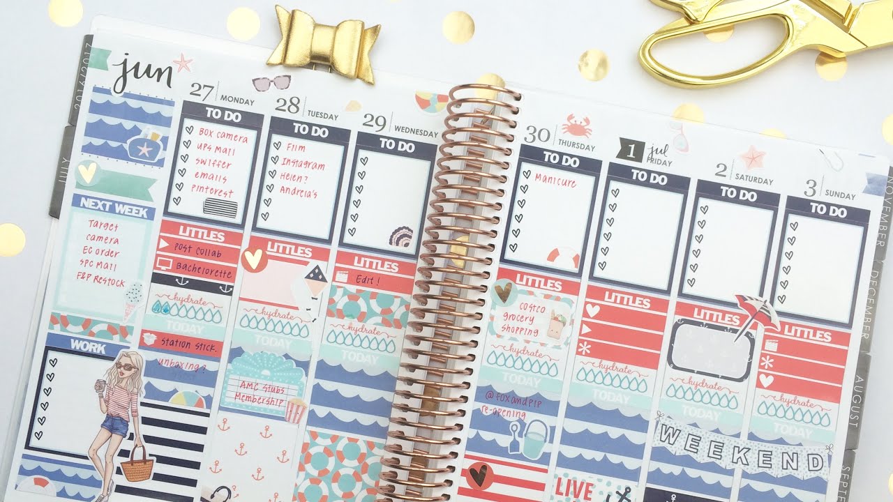 JessiJPlans Collab! Plan with Me ft. The Glam Planner - June Mystery Kit
