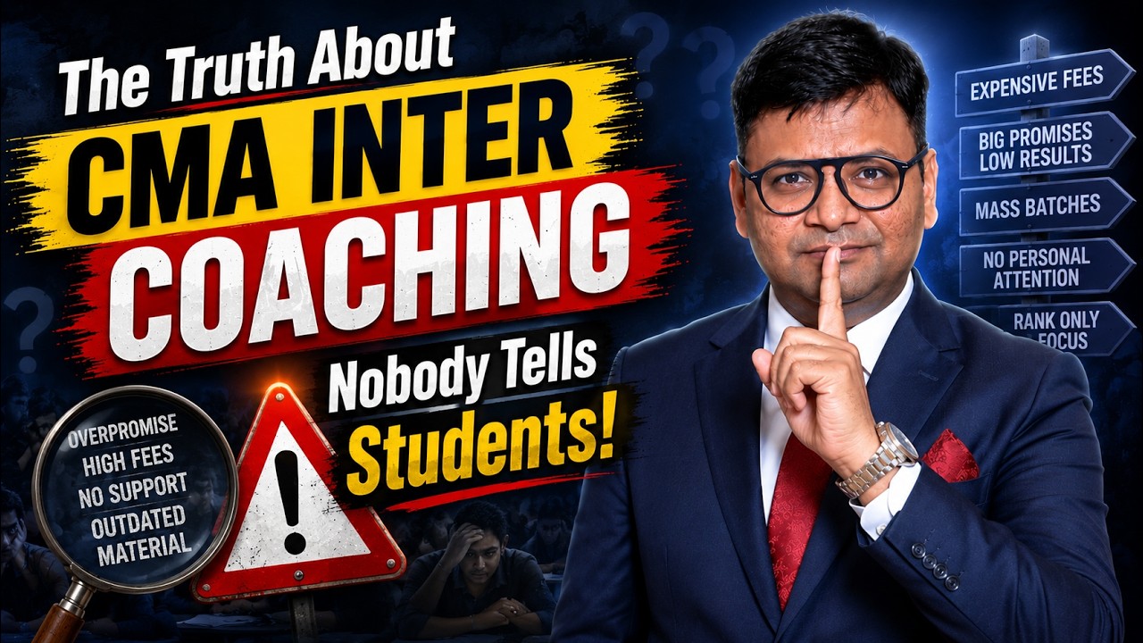 The Truth About CMA Inter Coaching Nobody Tells Students | CMA Classes | CA Satish Jalan | SJC