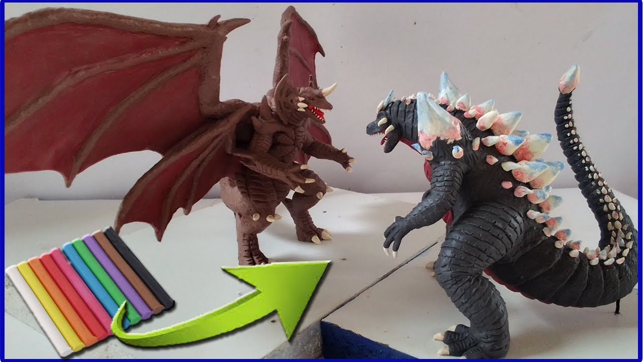 SPACEGODZILLA vs DESTOROYAH with Clay/plastilina.