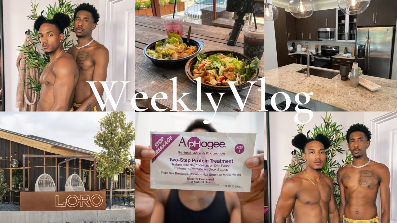 WEEKLY VLOG| APARTMENT TOURING + LUNCH W/ DRAKE + 2 STEP HAIR PROTEIN + COOKING | DUSTIN & RHOBERT