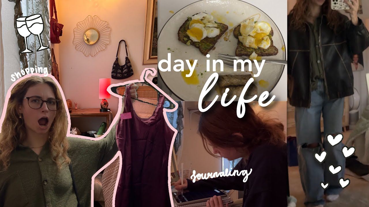 a very CHATTY day in my life!! | journaling, shopping, thrift haul, grocery haul