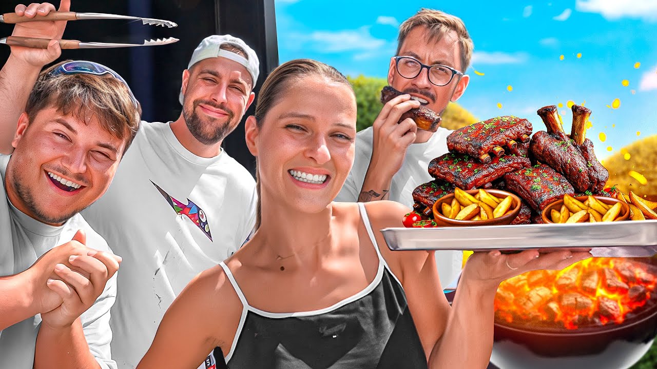 J’impressionne mon mari avec mon premier BARBECUE  ! (ils me notent !) 🍗