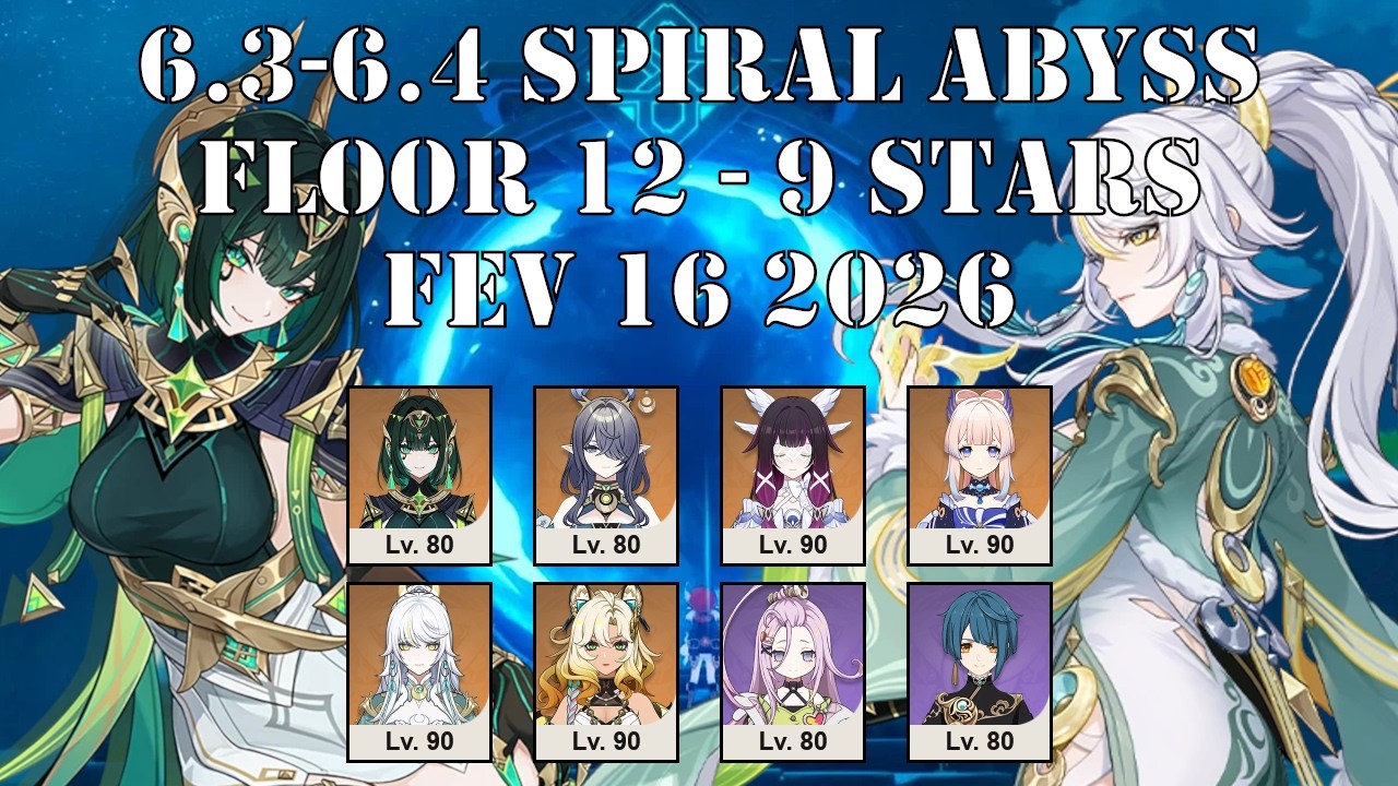 Nefer & Zibai Hypercarries | Fev 16 2026 Spiral Abyss (ver. 6.3/6.4) - Floor 12 (9 stars)