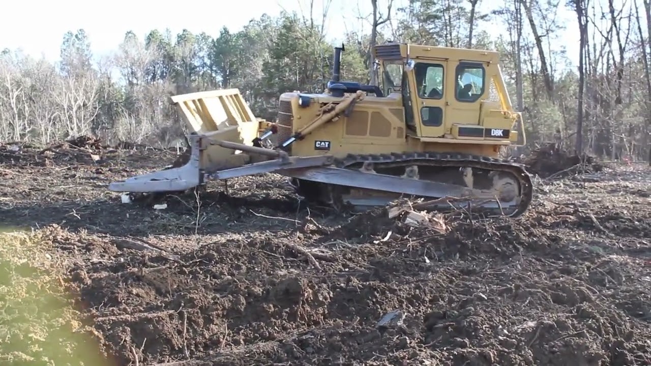 Clearing Land - Stump Removal with CAT D8K with a K/G Blade | Heavy Equipment in Action