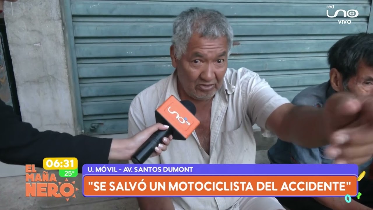 SCZ: Accidente con vuelque en la Av. Santos dumont