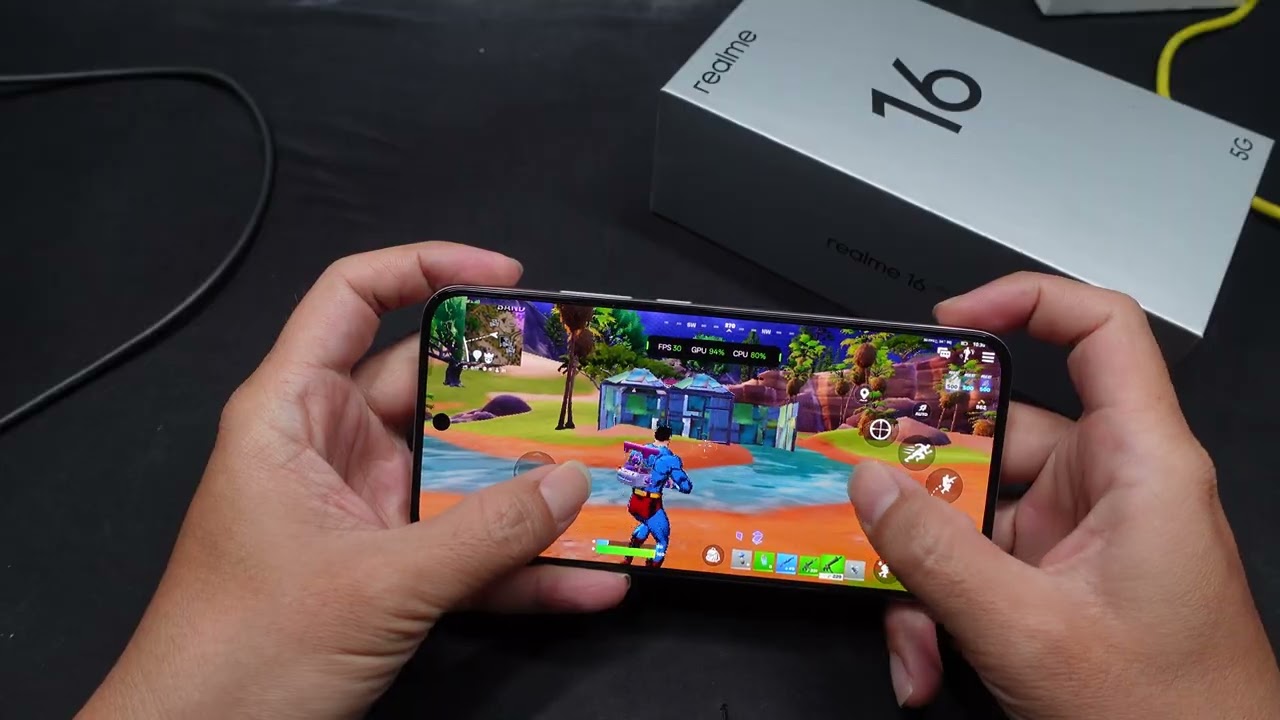 Realme 16 5G - Fortnite mobile Gaming Test on Android