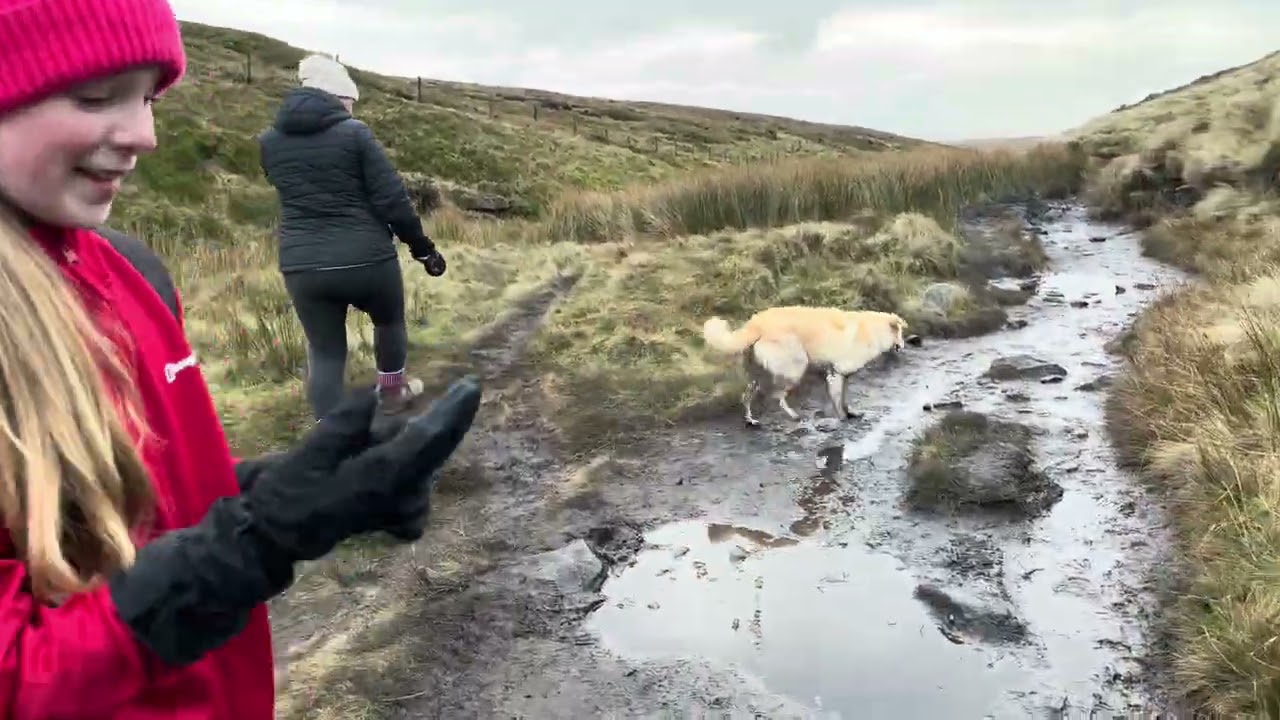 Harpers first hike at Pendle Hill